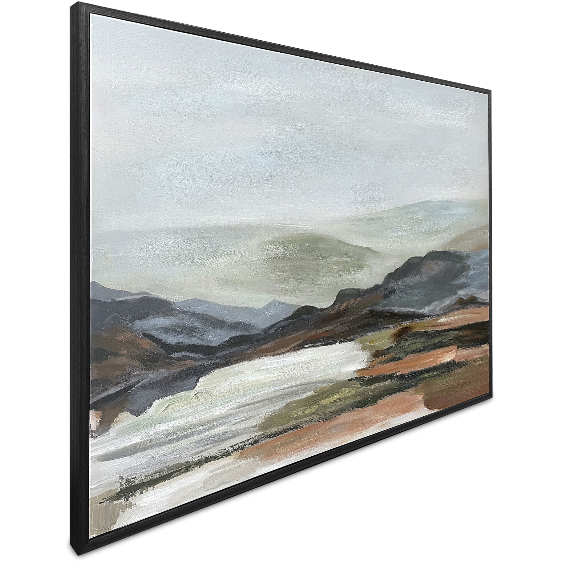 Hillside 34 X 26 inch Painting, Framed